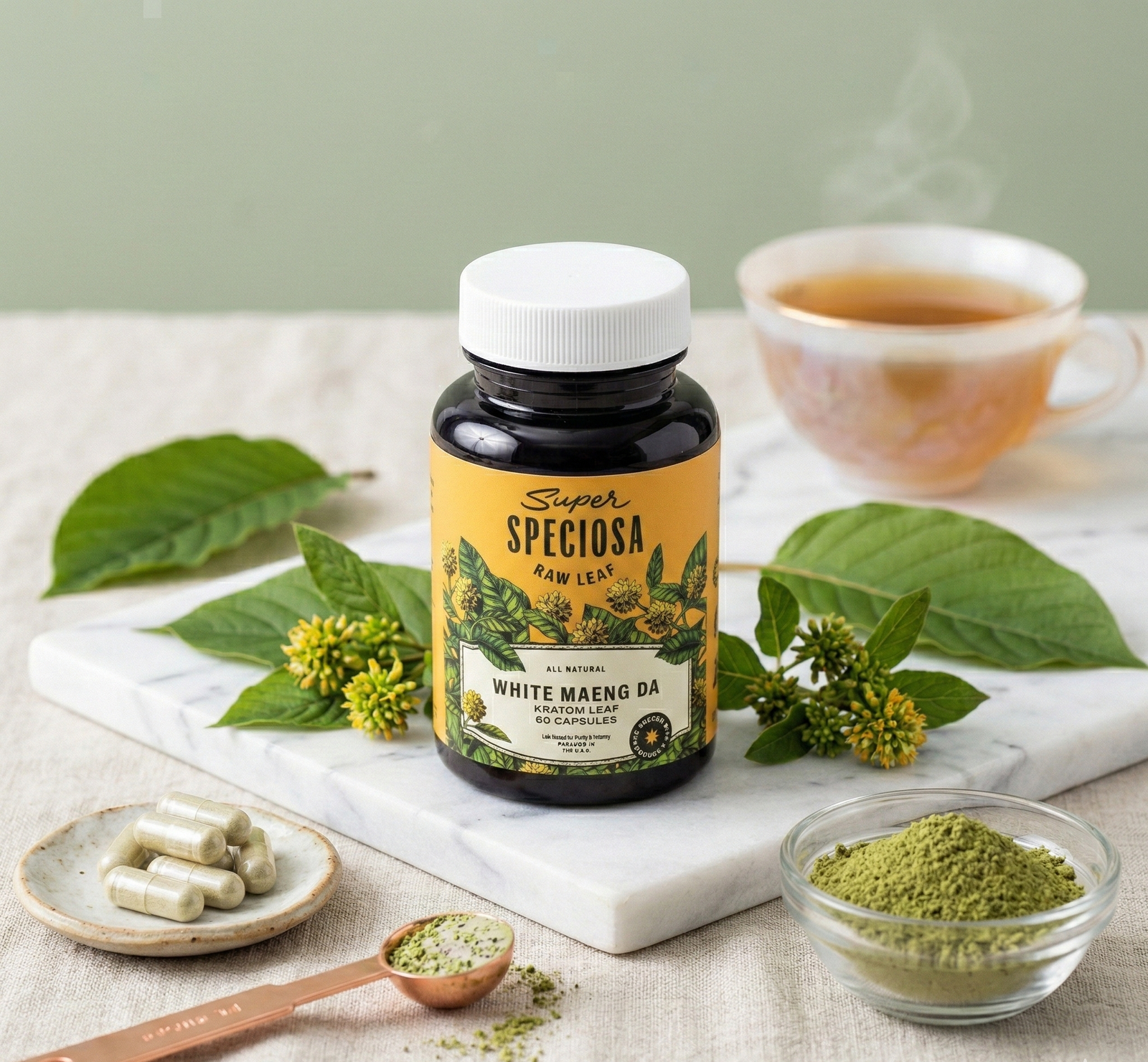 White Maeng Da Kratom Capsules - Image 2